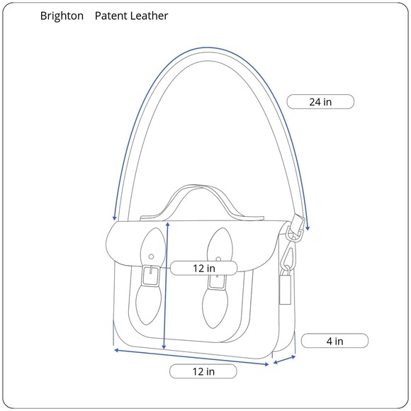 Brighton Cher Glam Black Croco Embossed Patent Leather Silver Shoulder Bag - Picture 13 of 13